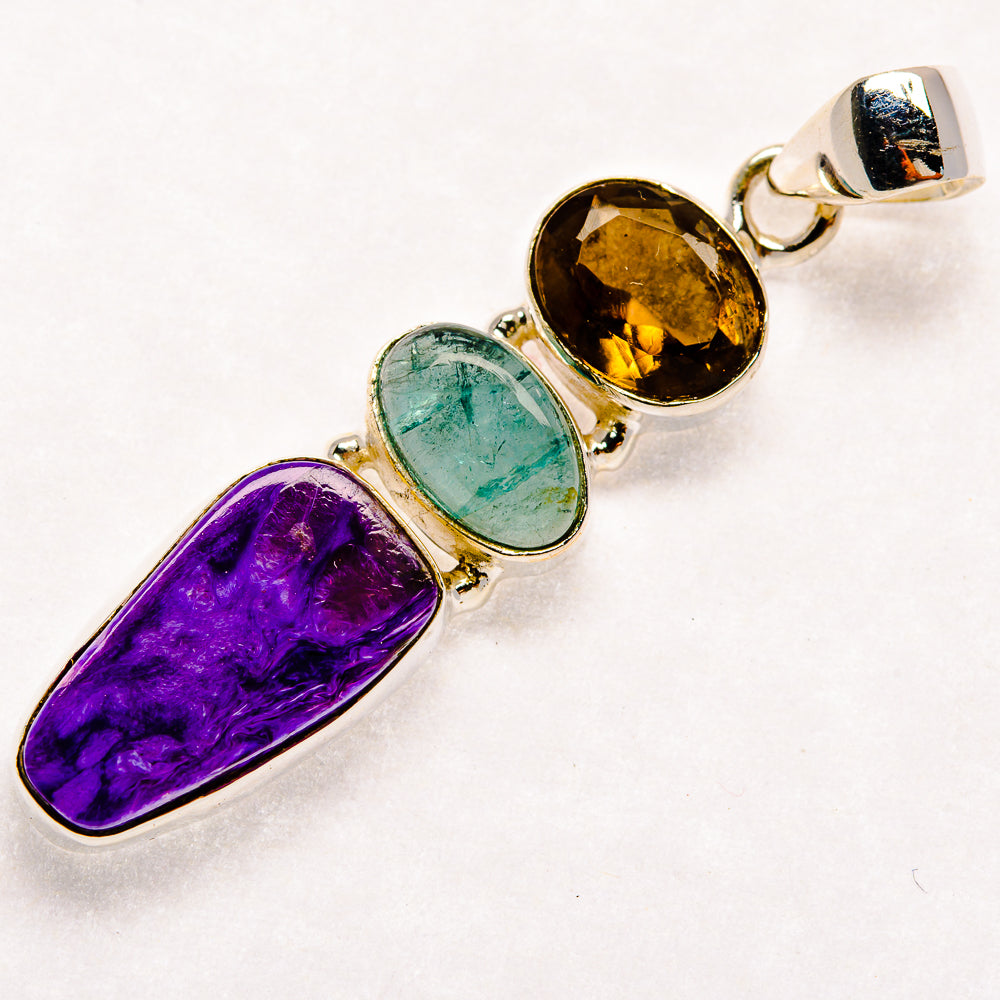 Charoite Pendants handcrafted by Ana Silver Co - PD21991 - Photo 2