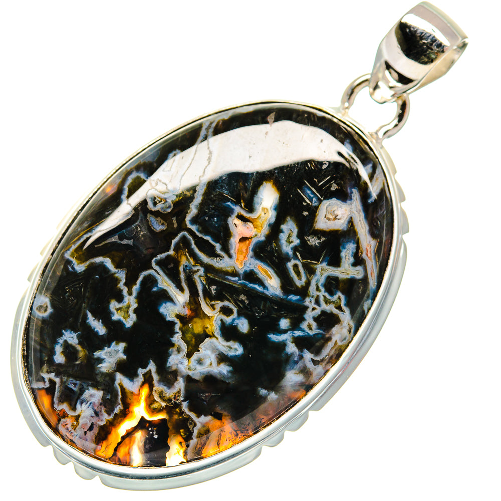 Turkish Tube Agate Pendants handcrafted by Ana Silver Co - PD21999
