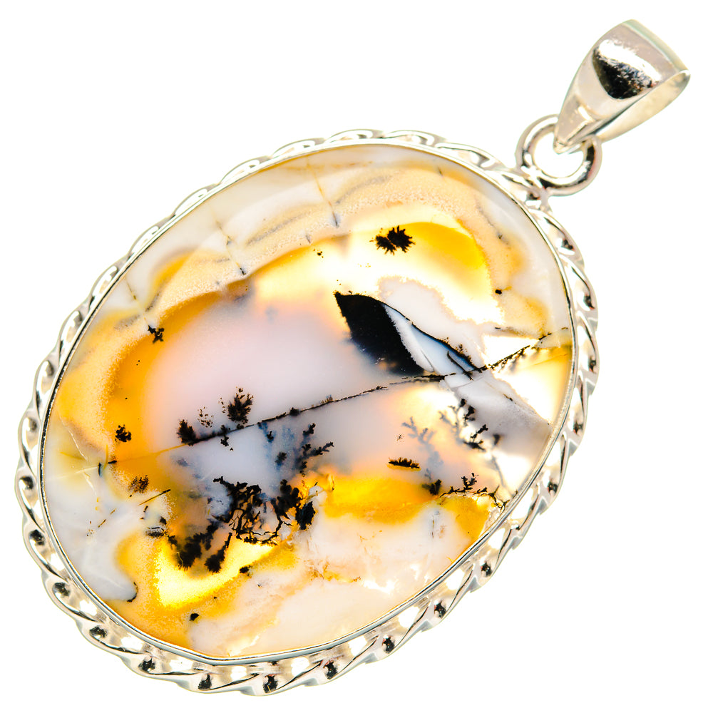 Dendritic Opal Pendants handcrafted by Ana Silver Co - PD22026