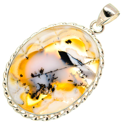 Dendritic Opal Pendants handcrafted by Ana Silver Co - PD22026