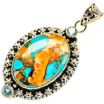 Spiny Oyster Turquoise Pendants handcrafted by Ana Silver Co - PD22028