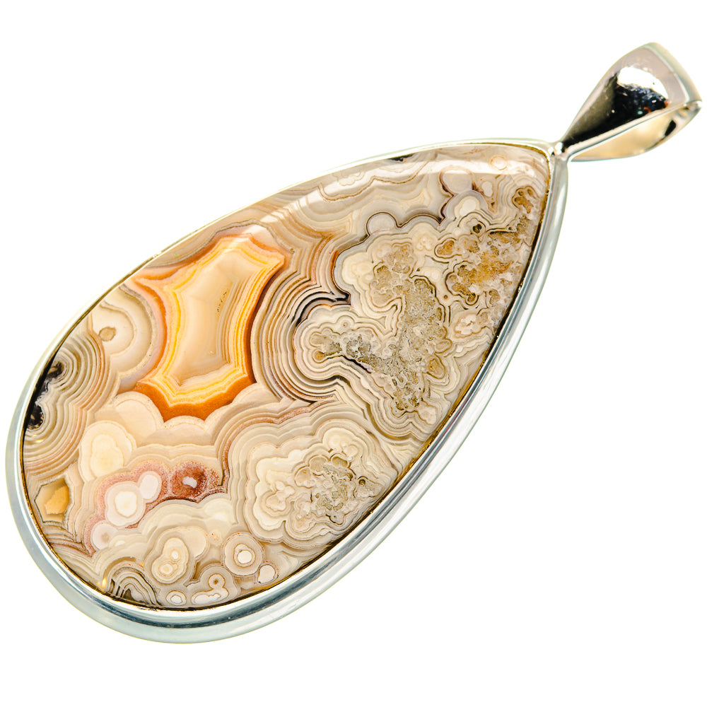 Laguna Lace Agate Pendants handcrafted by Ana Silver Co - PD22040 - Photo 2