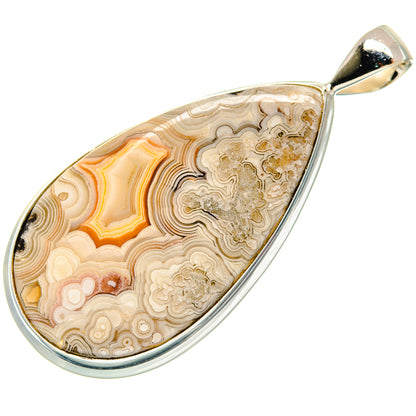 Laguna Lace Agate Pendants handcrafted by Ana Silver Co - PD22040 - Photo 2