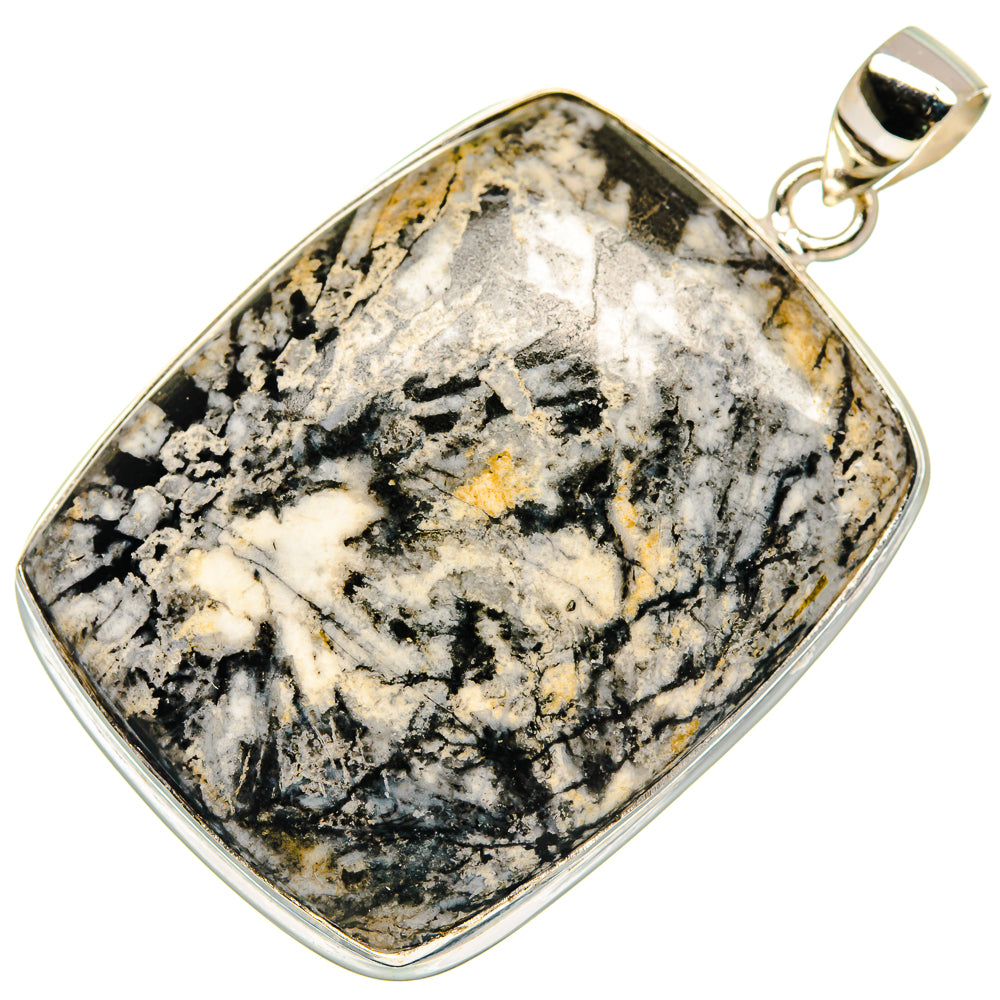 Chrysanthemum Stone Pendants handcrafted by Ana Silver Co - PD22047