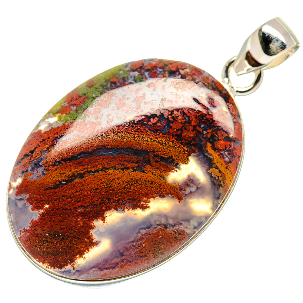 Indonesian Plume Agatge Pendants handcrafted by Ana Silver Co - PD22053