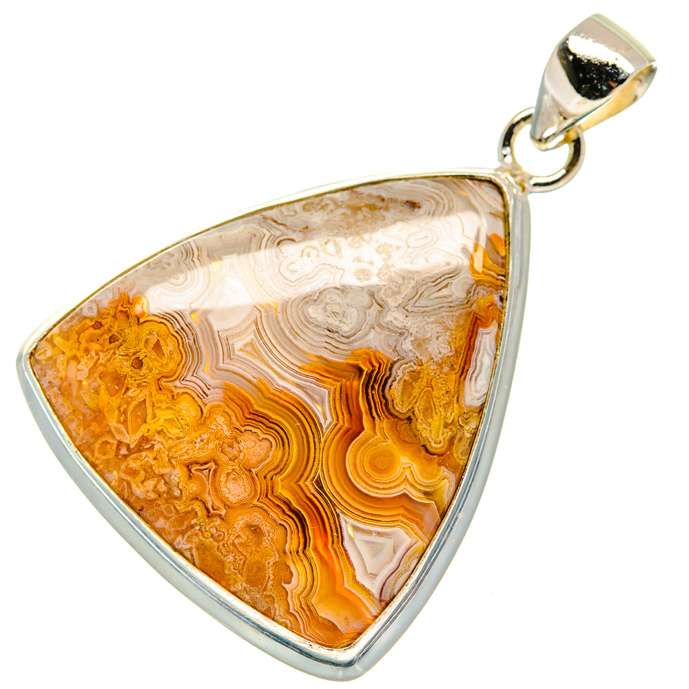 Laguna Lace Agate Pendants handcrafted by Ana Silver Co - PD22054