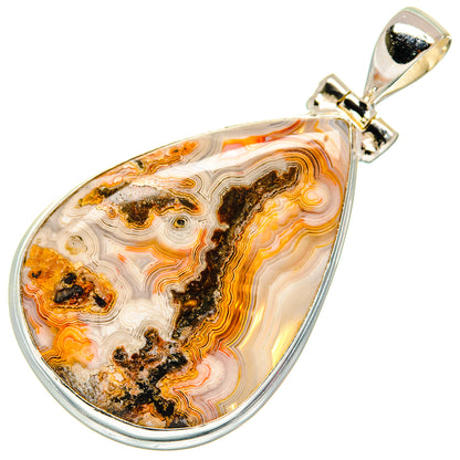 Laguna Lace Agate Pendants handcrafted by Ana Silver Co - PD22055 - Photo 2