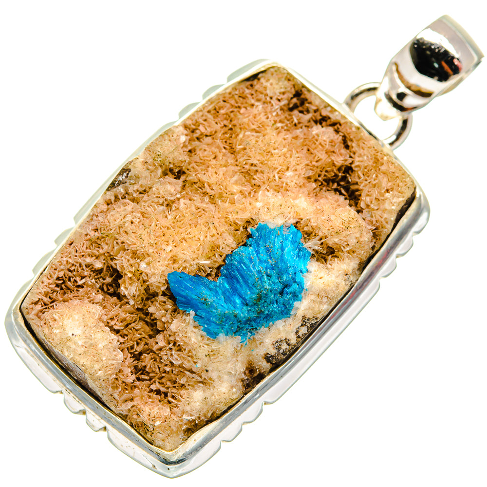 Cavansite Crystal Pendants handcrafted by Ana Silver Co - PD22056