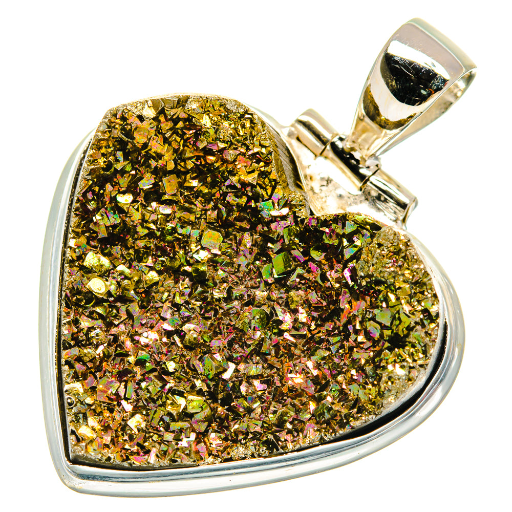 Spectro Pyrite Druzy Pendants handcrafted by Ana Silver Co - PD22058