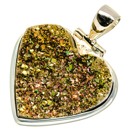 Spectro Pyrite Druzy Pendants handcrafted by Ana Silver Co - PD22058