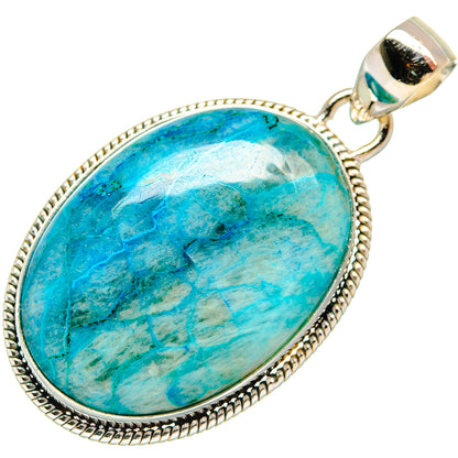 Chrysocolla In Quartz Pendants handcrafted by Ana Silver Co - PD22063