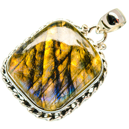 Labradorite Pendants handcrafted by Ana Silver Co - PD22066 - Photo 2
