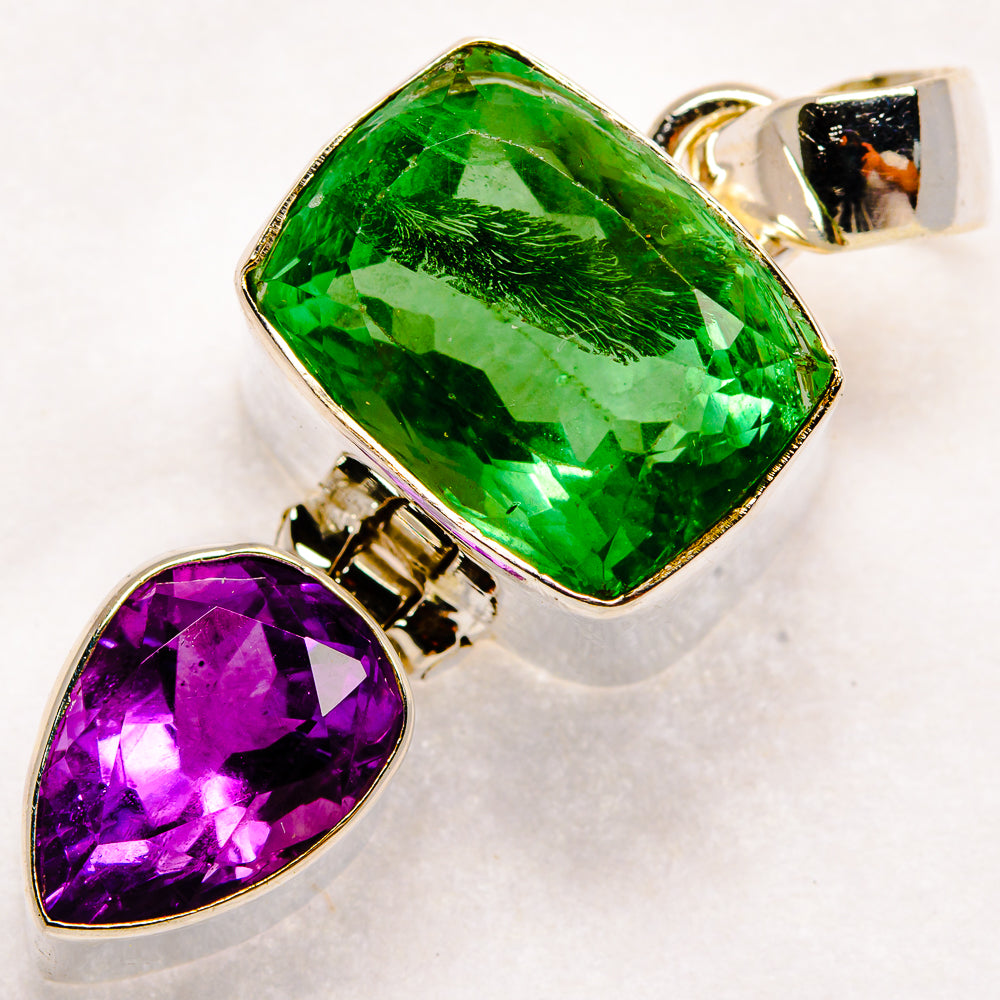 Green Tourmaline Pendants handcrafted by Ana Silver Co - PD22086