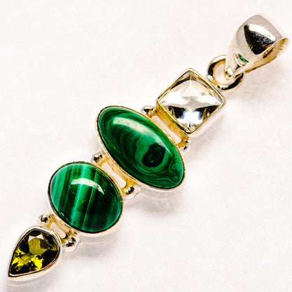 Malachite Pendants handcrafted by Ana Silver Co - PD22095