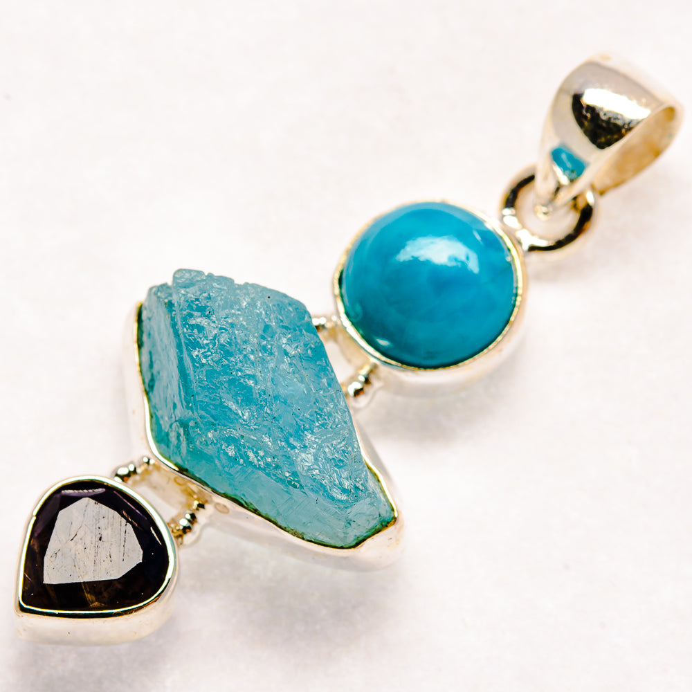 Aquamarine Pendants handcrafted by Ana Silver Co - PD22096 - Photo 2