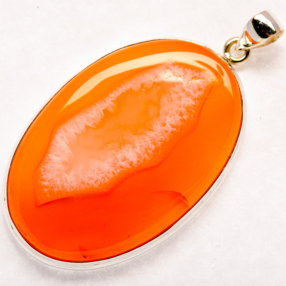 Orange Geode Pendants handcrafted by Ana Silver Co - PD22111