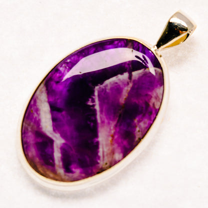 Chevron Amethyst Pendants handcrafted by Ana Silver Co - PD22125