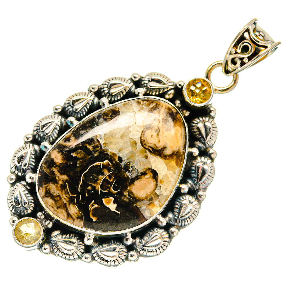 Turritella Agate Pendants handcrafted by Ana Silver Co - PD22130 - Photo 2