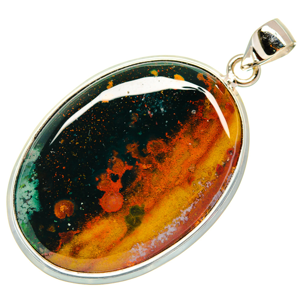 Ocean Jasper Pendants handcrafted by Ana Silver Co - PD22142 - Photo 2