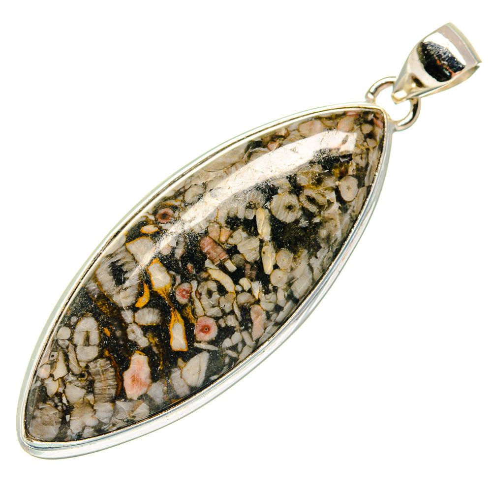 Crinoid Fossil Pendants handcrafted by Ana Silver Co - PD22144 - Photo 2