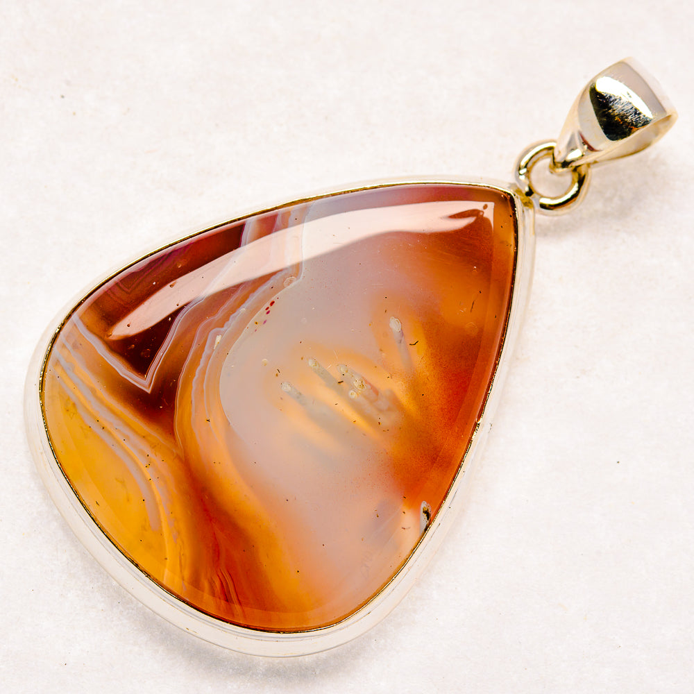 Botswana Agate Pendants handcrafted by Ana Silver Co - PD22165 - Photo 2