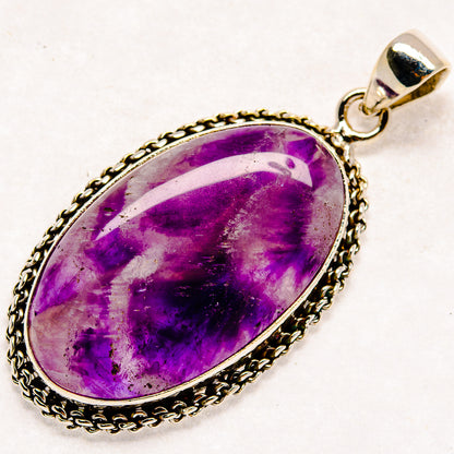Chevron Amethyst Pendants handcrafted by Ana Silver Co - PD22166 - Photo 2