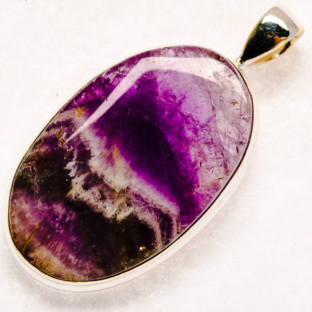 Chevron Amethyst Pendants handcrafted by Ana Silver Co - PD22168 - Photo 2