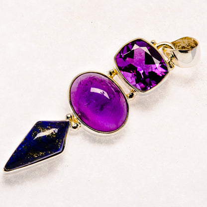 Amethyst Pendants handcrafted by Ana Silver Co - PD22174 - Photo 2