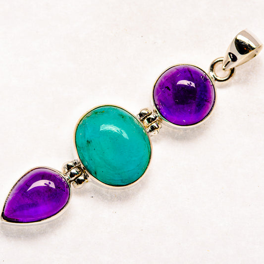 Chrysocolla Pendants handcrafted by Ana Silver Co - PD22180