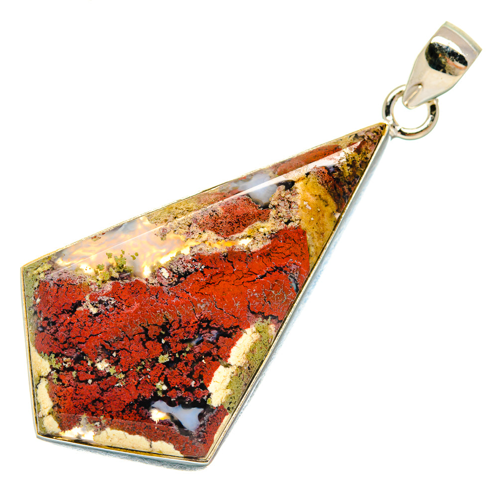 Indonesian Plume Agate Pendants handcrafted by Ana Silver Co - PD22200