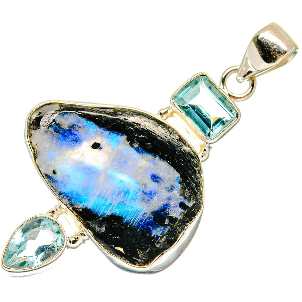 Rainbow Moonstone Pendants handcrafted by Ana Silver Co - PD22202