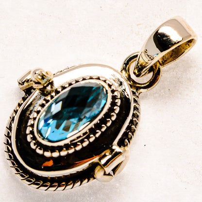 Blue Topaz Pendants handcrafted by Ana Silver Co - PD22246 - Photo 2