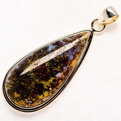 Indonesian Plume Agate Pendants handcrafted by Ana Silver Co - PD22252 - Photo 2