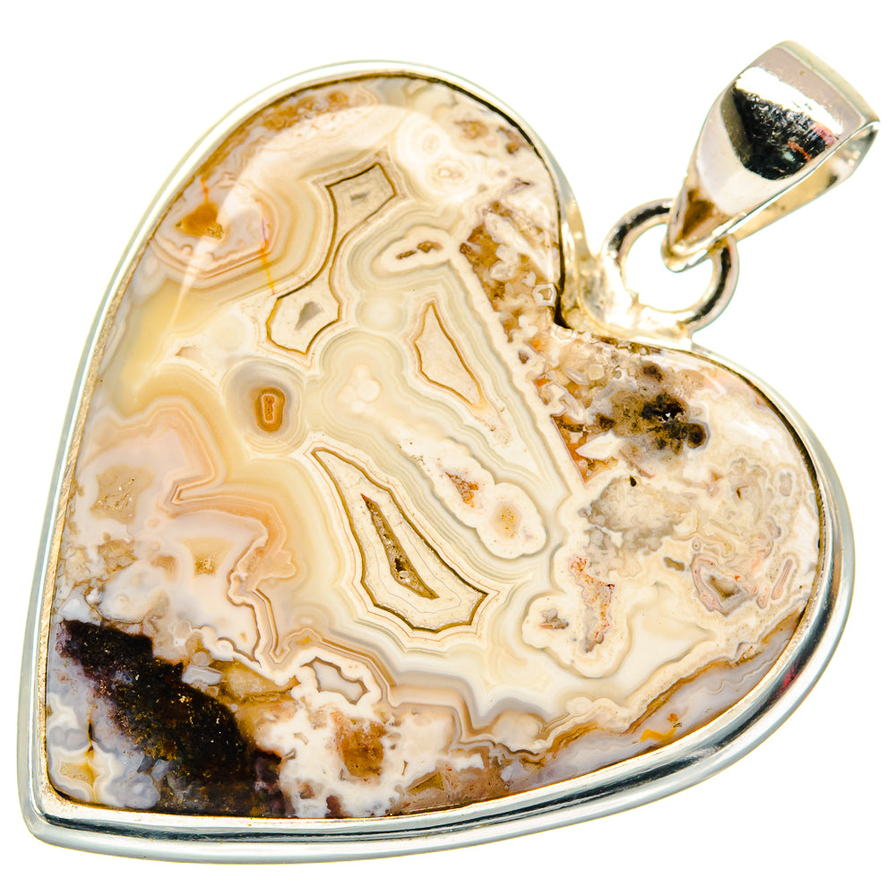 Laguna Lace Agate Pendants handcrafted by Ana Silver Co - PD22266