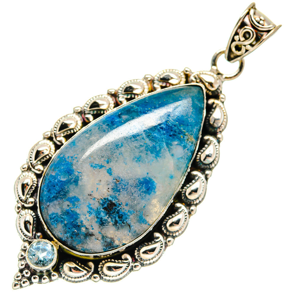 Chrysocolla In Quartz Pendants handcrafted by Ana Silver Co - PD22293