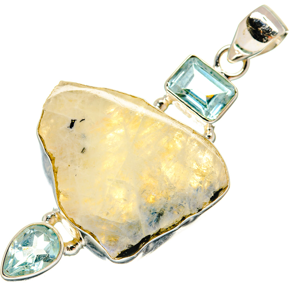 Rainbow Moonstone Pendants handcrafted by Ana Silver Co - PD22303 - Photo 2