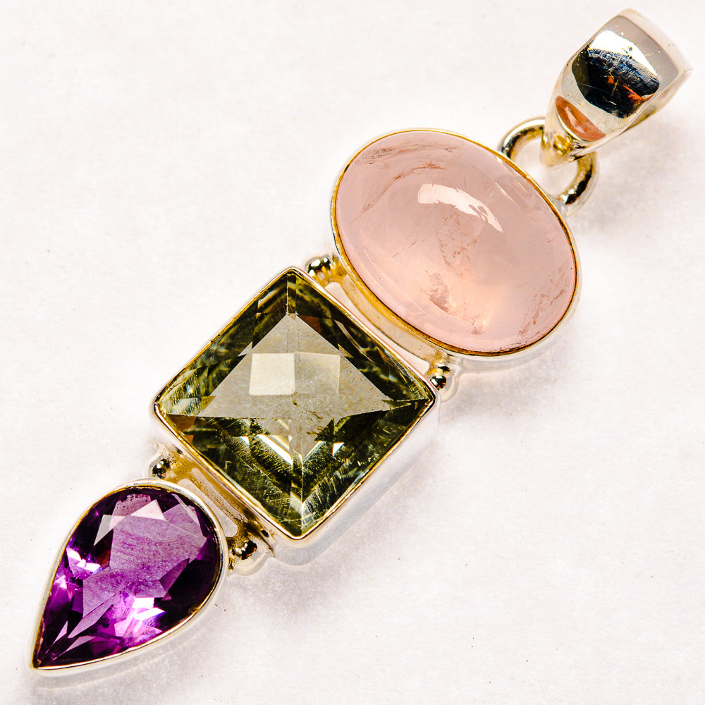Green Amethyst Pendants handcrafted by Ana Silver Co - PD22314