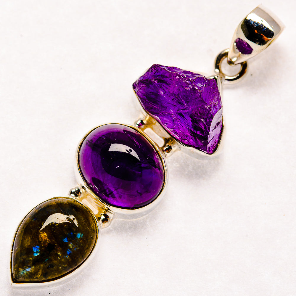 Amethyst Pendants handcrafted by Ana Silver Co - PD22320 - Photo 2