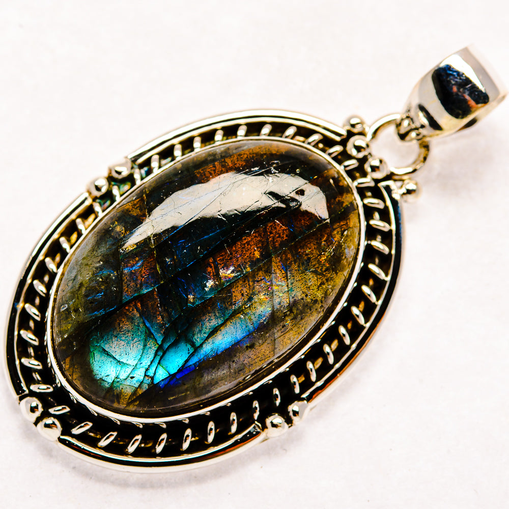 Labradorite Pendants handcrafted by Ana Silver Co - PD22356 - Photo 2