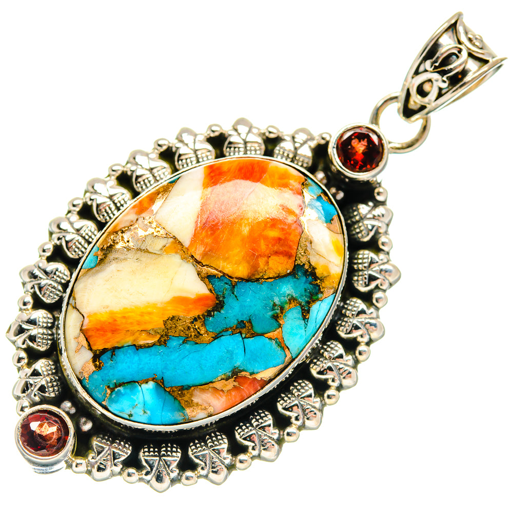 Spiny Oyster Turquoise Pendants handcrafted by Ana Silver Co - PD22372