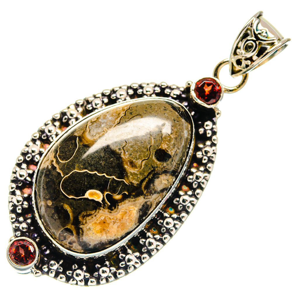 Turritella Agate Pendants handcrafted by Ana Silver Co - PD22392 - Photo 2