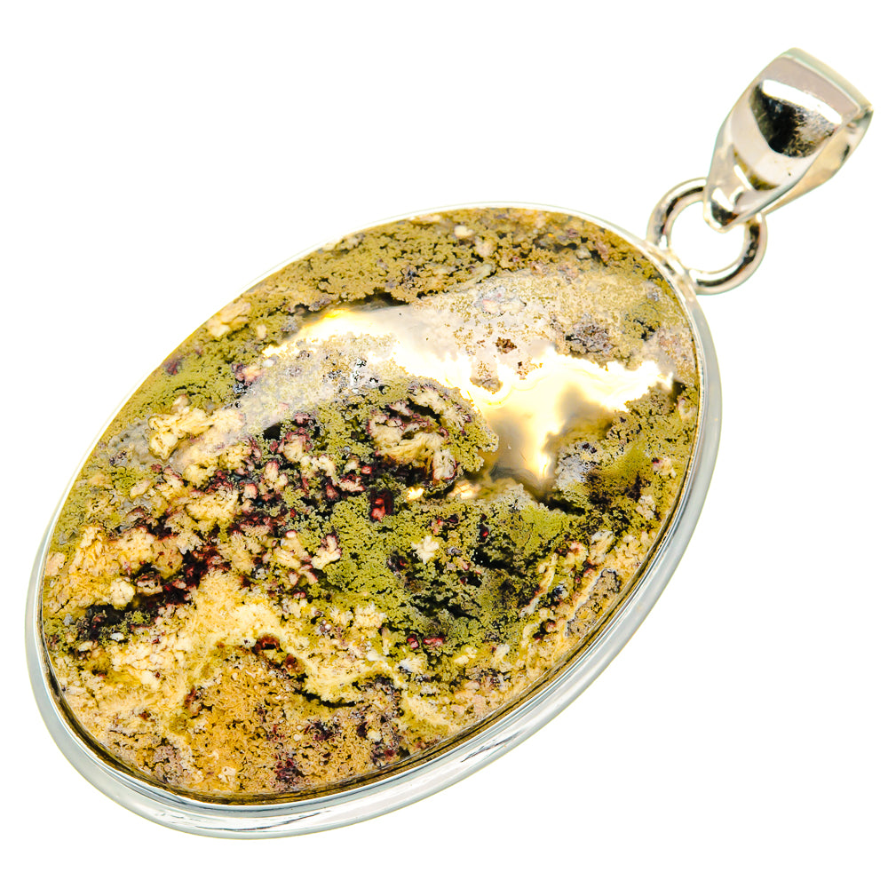 Indonesian Plume Agate Pendants handcrafted by Ana Silver Co - PD22394 - Photo 2
