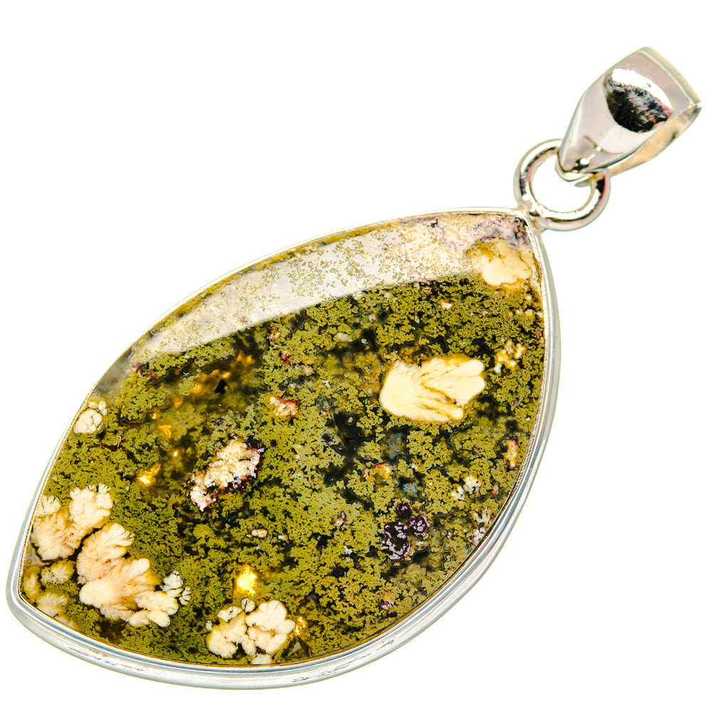 Indonesian Plume Agate Pendants handcrafted by Ana Silver Co - PD22395 - Photo 2
