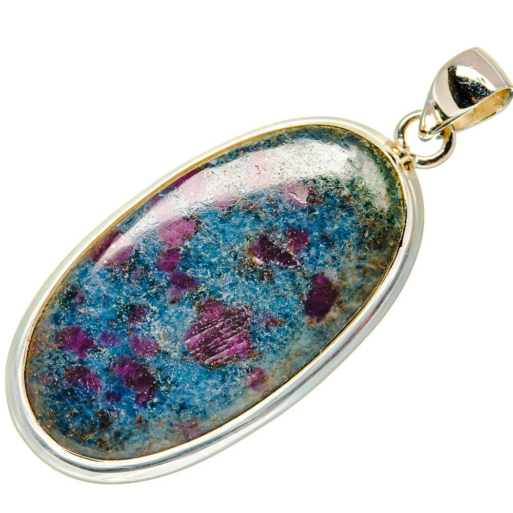 Ruby Fuchsite Pendants handcrafted by Ana Silver Co - PD22414 - Photo 2