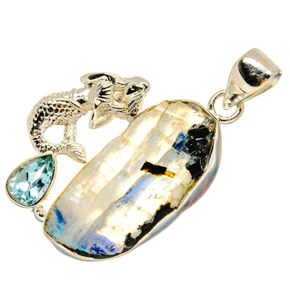Rainbow Moonstone Pendants handcrafted by Ana Silver Co - PD22451 - Photo 2