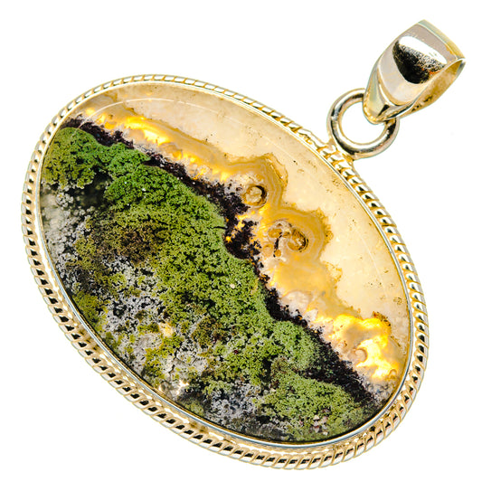 Indonesian Plume Agate Pendants handcrafted by Ana Silver Co - PD22484