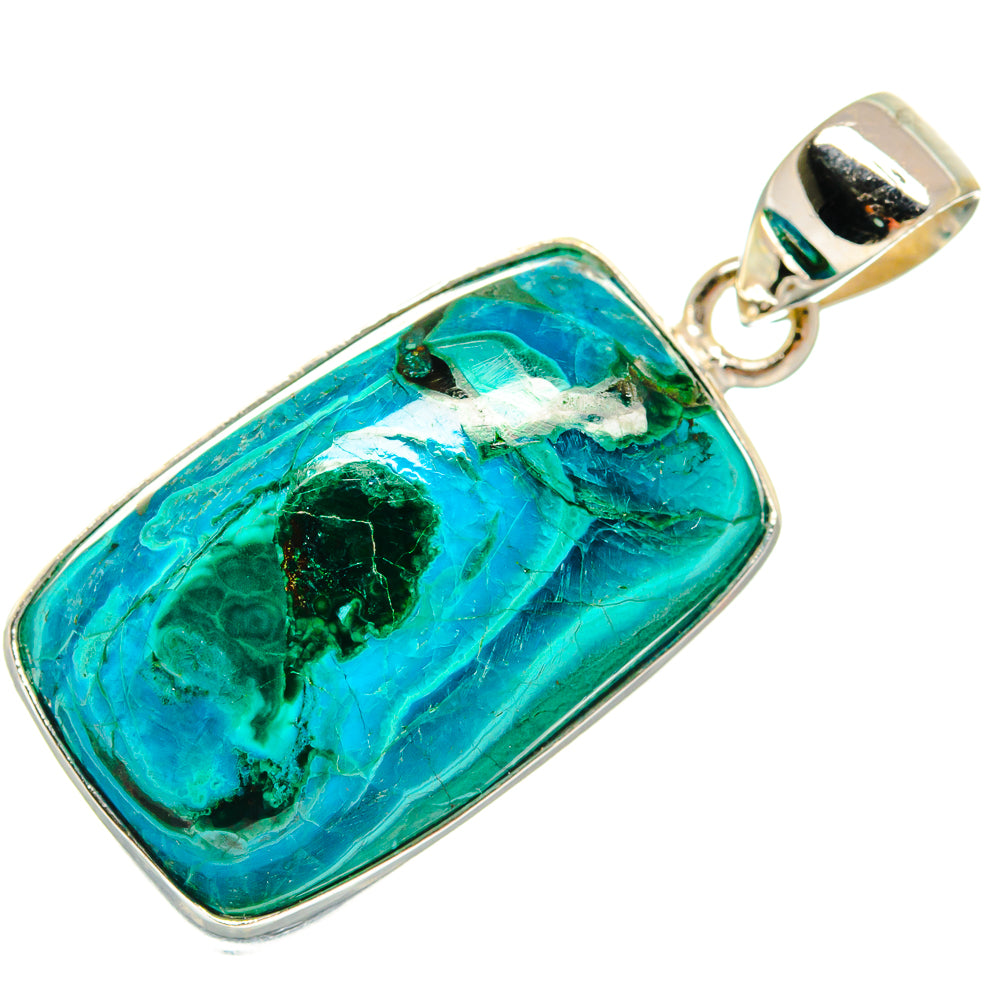 Chrysocolla In Malachite Pendants handcrafted by Ana Silver Co - PD22490