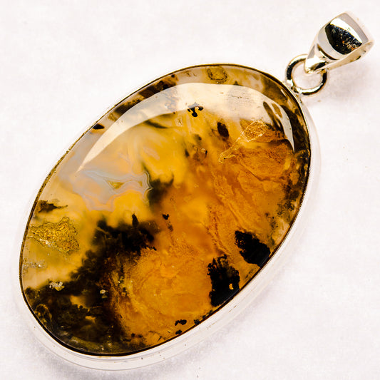 Indonesian Plume Agate Pendants handcrafted by Ana Silver Co - PD22501 - Photo 2