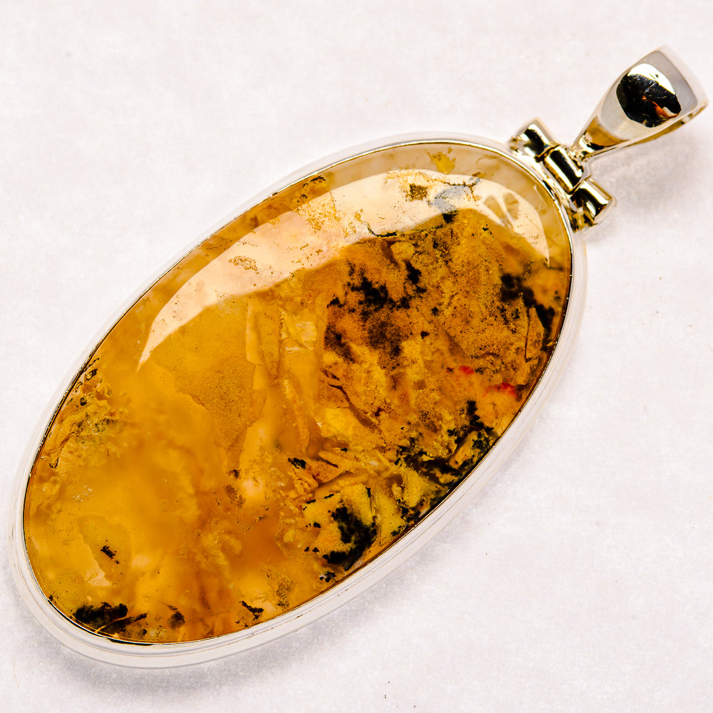Indonesian Plume Agate Pendants handcrafted by Ana Silver Co - PD22503 - Photo 2