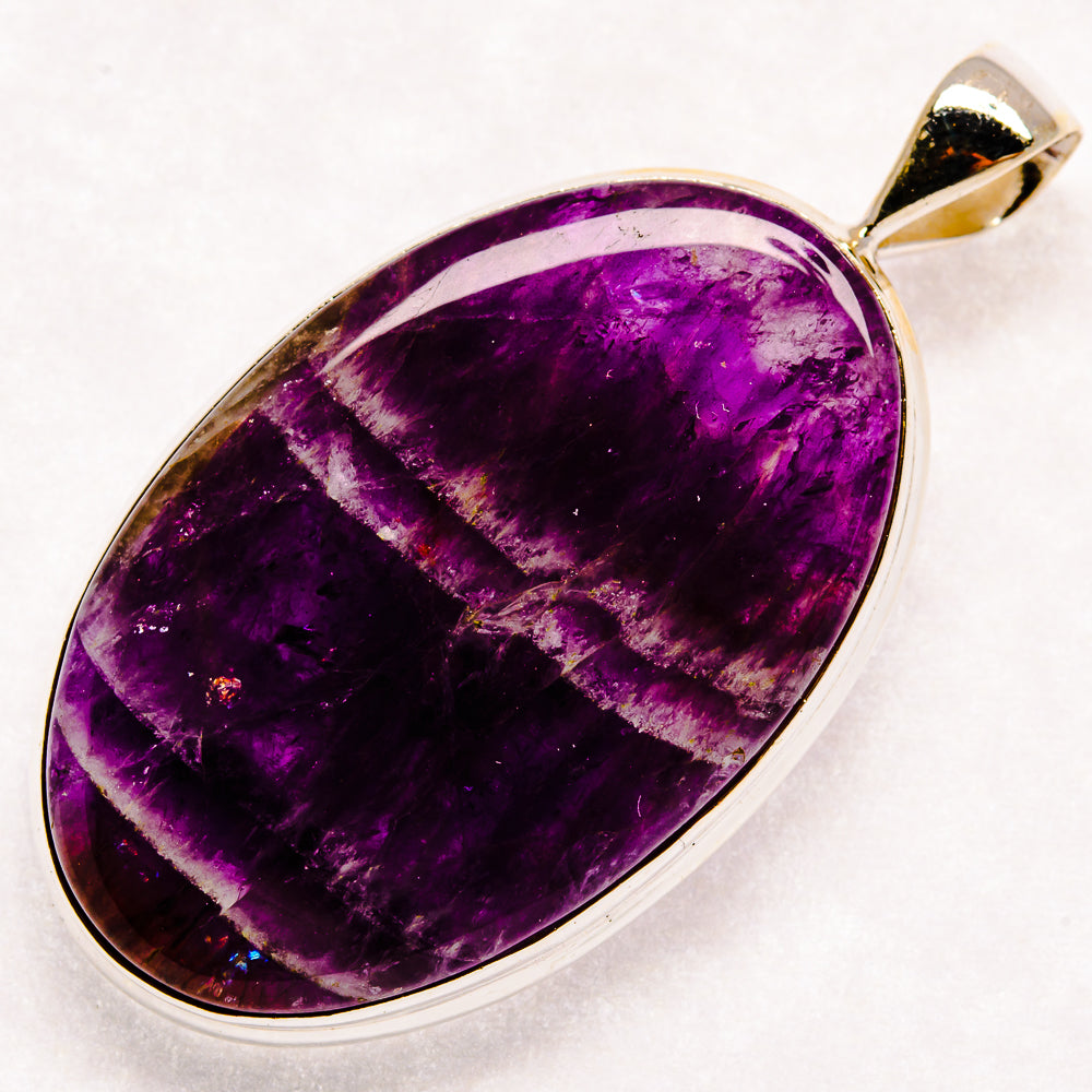 Chevron Amethyst Pendants handcrafted by Ana Silver Co - PD22504